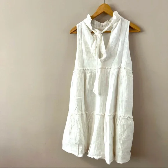 Pomander place tuckernucker white Gauze a line swing Morgan Dress xxxl 3XL NWOT - Picture 6 of 7